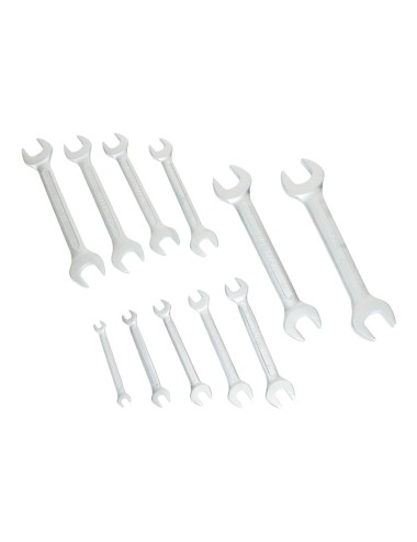 Llaves fijas de doble boca, juego 11 piezas