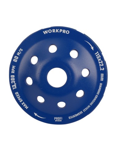 Muela copa diamantada segmentada ø115 x 22,2 mm x 9 dientes