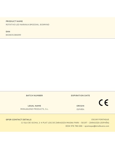 Rotativo led naranja bm203wl