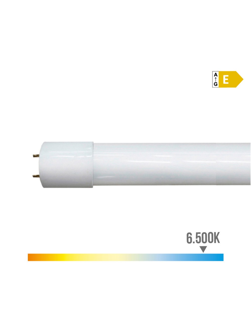 Tubo led t8, 18 w, 1980 lm, 6500 k, luz fría, ø26 x 1200 mm