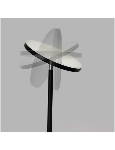 Lámpara de pie led dencel, 24 w, 3cct, dimmable, 2200 lm, negra, ø25 x 175 cm