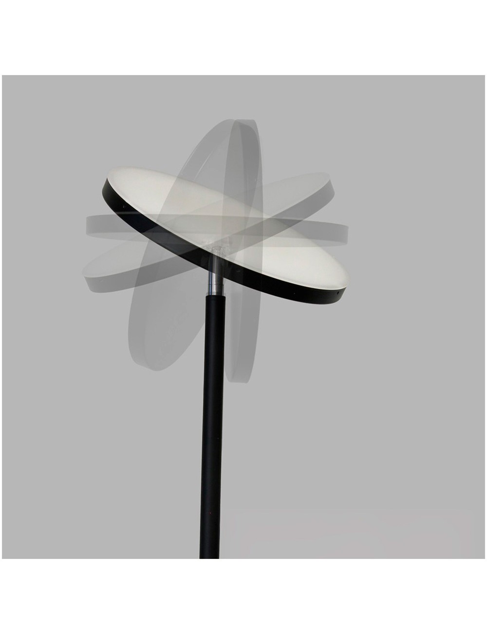 Lámpara de pie led dencel, 24 w, 3cct, dimmable, 2200 lm, negra, ø25 x 175 cm