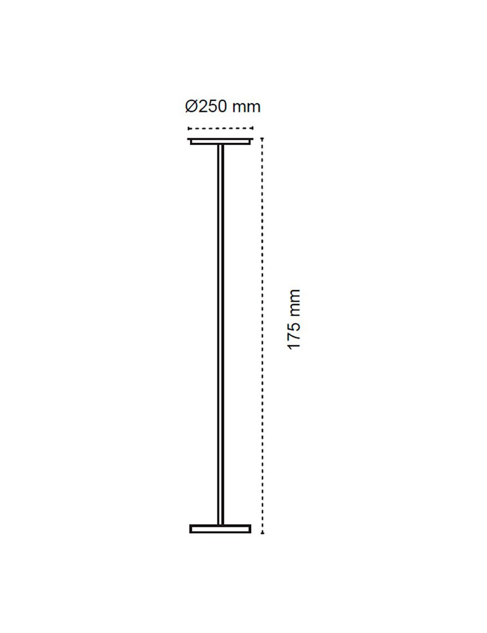 Lámpara de pie led dencel, 24 w, 3cct, dimmable, 2200 lm, negra, ø25 x 175 cm