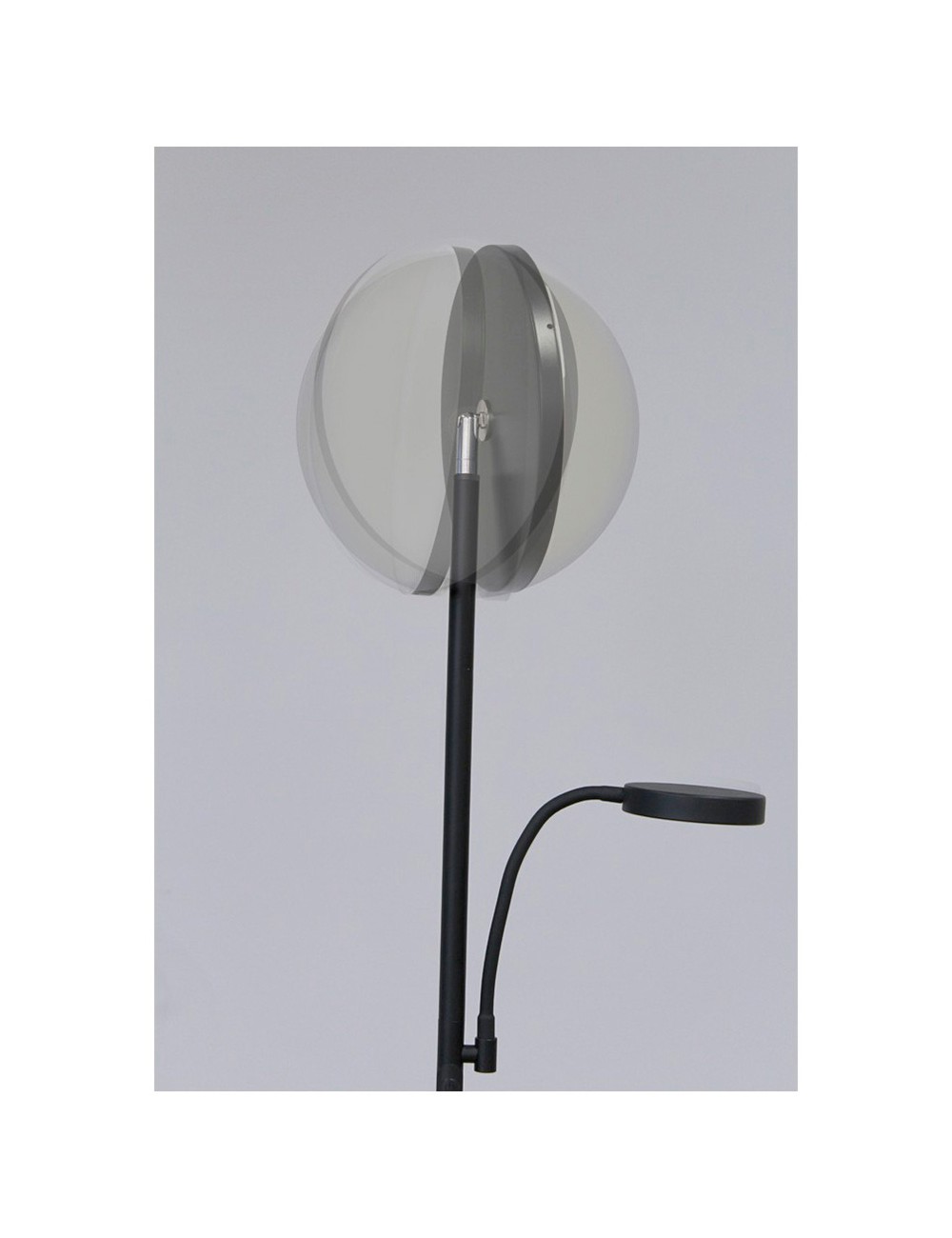 Lámpara de pie led dencel, 30+6 w, 3cct, dimmable, 3000 lm, negra, ø25 x 175 cm