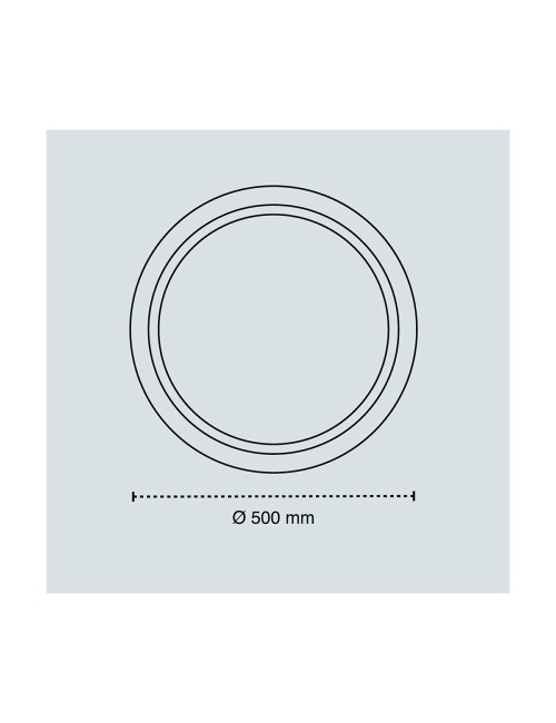 Plafón led circular, charly, 72 w, 3cct, 7290 lm, blanco, ø50 x 7 cm