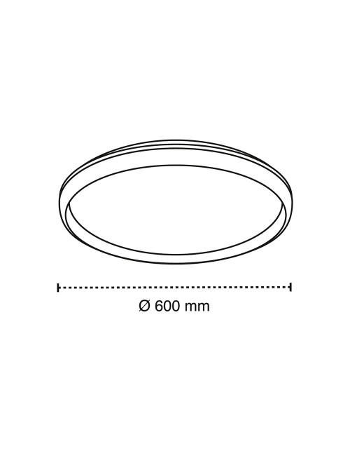 Plafón led circular, charly, 80 w, 3cct, 8800 lm, blanco, ø60 x 7 cm