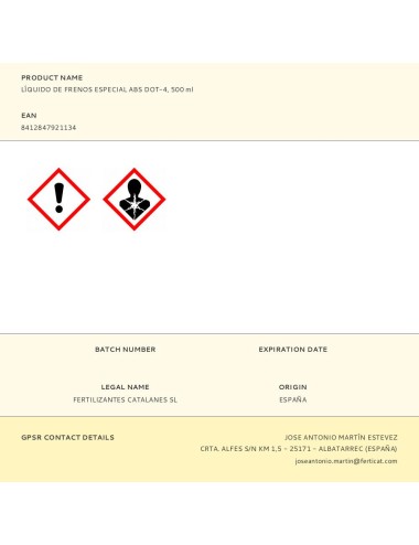 Líquido de frenos especial abs, dot-4, 500 ml