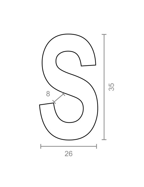 Gancho en forma de s cg23 3,5 x 35 mm, zincado, blister 6 uds