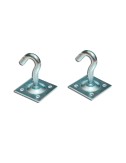 Gancho fijo 8 x 55 mm con placa 45 x 45 mm ap07 zincado, blister 2 uds