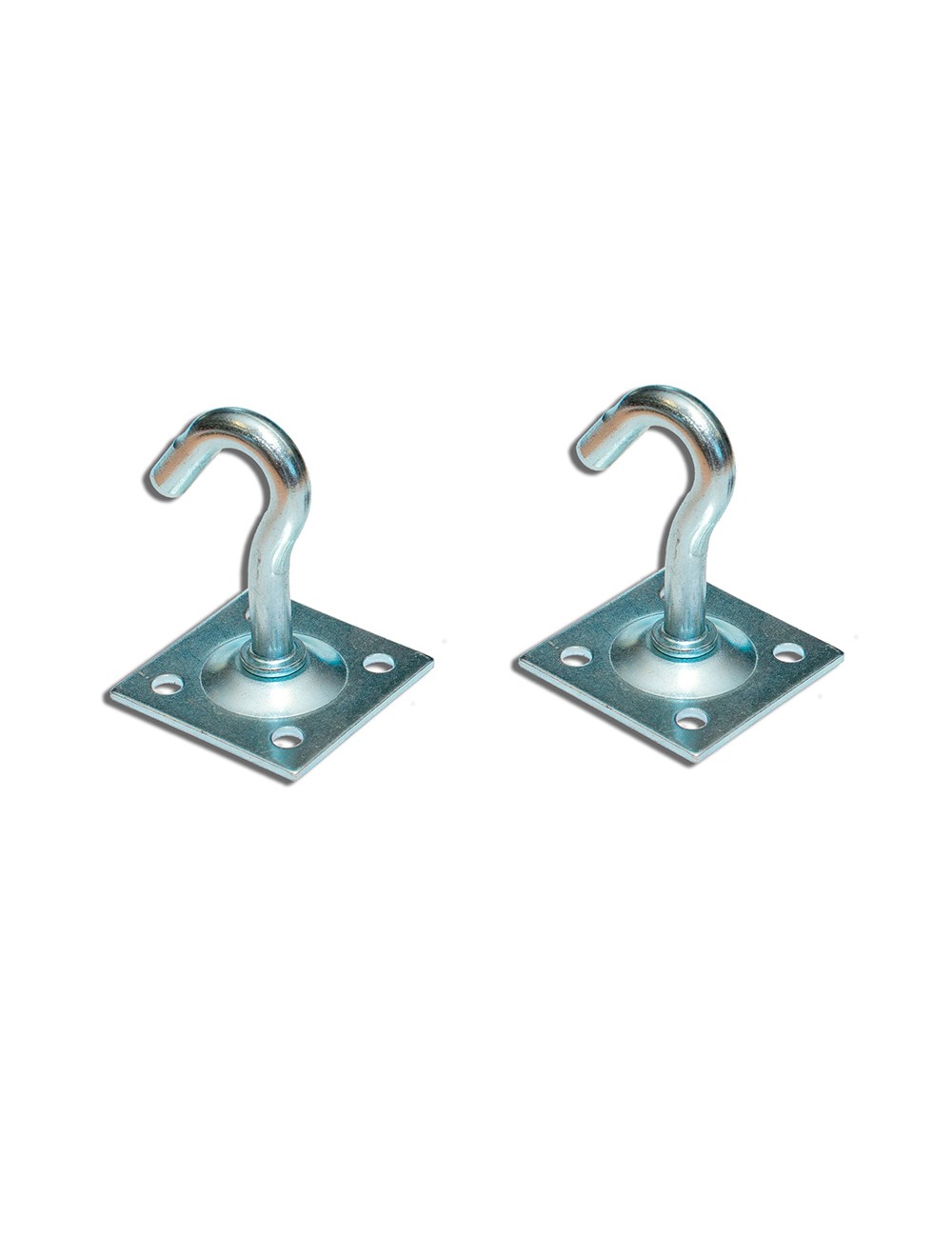 Gancho fijo 8 x 55 mm con placa 45 x 45 mm ap07 zincado, blister 2 uds