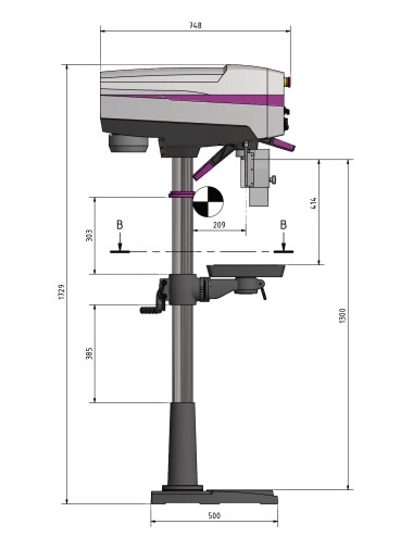 Taladro de Columna y Sobremesa  DP 26-F - 230V