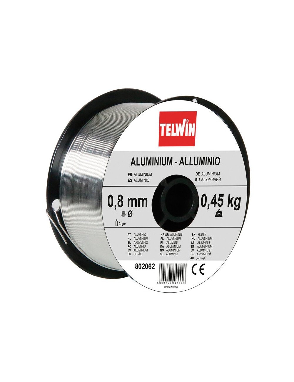 BOBINA HILO ALUMINIO Ø0,8 - 0,45kg Aluminio