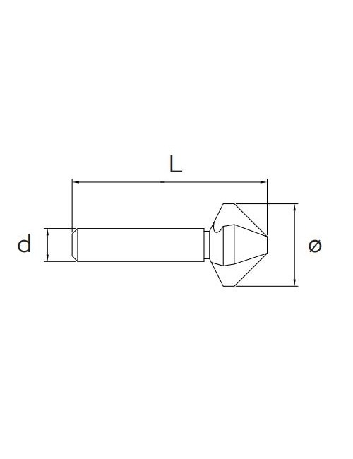 FRESA DE AVELLANAR HSS Ø16,5mm AVELLANADORES  HSS Z3 MM 16,50