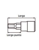 VASO 1/2" HEX TPX50 VASO 1\2" TORX CON PUNTA  TPX50 M121250-C