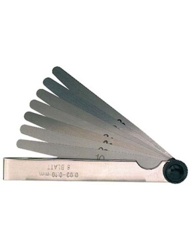 GALGA ESPESORES 8 LAMINAS,  0,03-0,10 0,03 - 0,10 mm