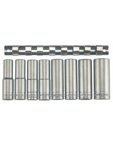 JUEGO DE VASOS HEXAGONALES LARGOS 1/2" M1208-6 8 PZAS