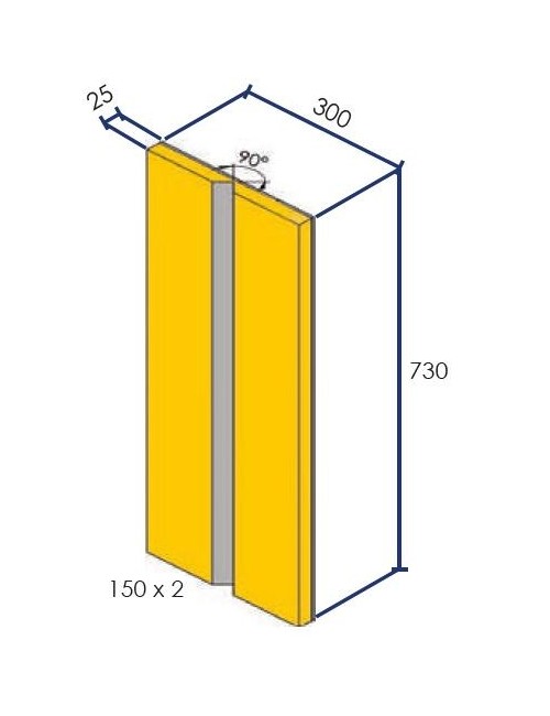 Protector de Espuma en Ángulo con Adhesivo Rojo y Blanco  PU7323RB