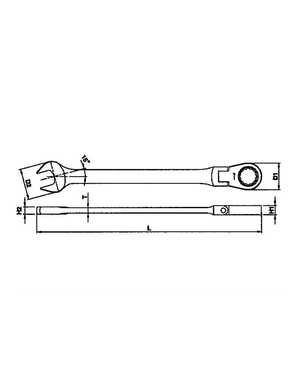 LLAVE COMBINADA CARRACA ARTICULADA 10MM 600510RF