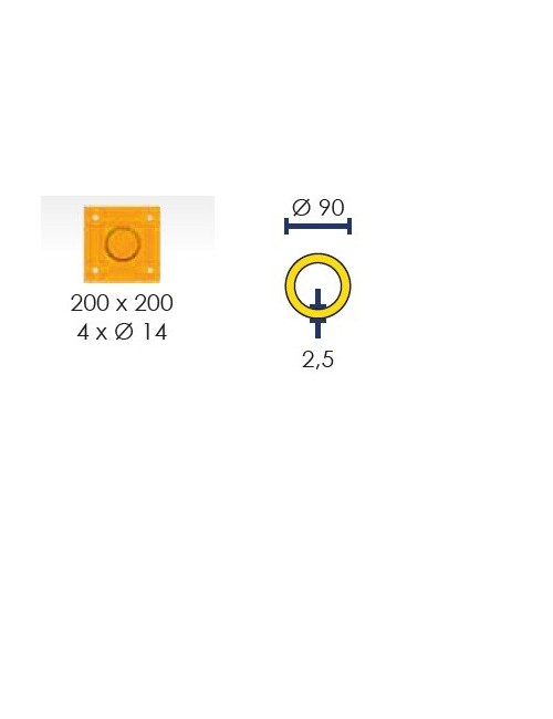 POSTE DE PROTECCIÓN PLETINA POT800NJ Ø90-800mm