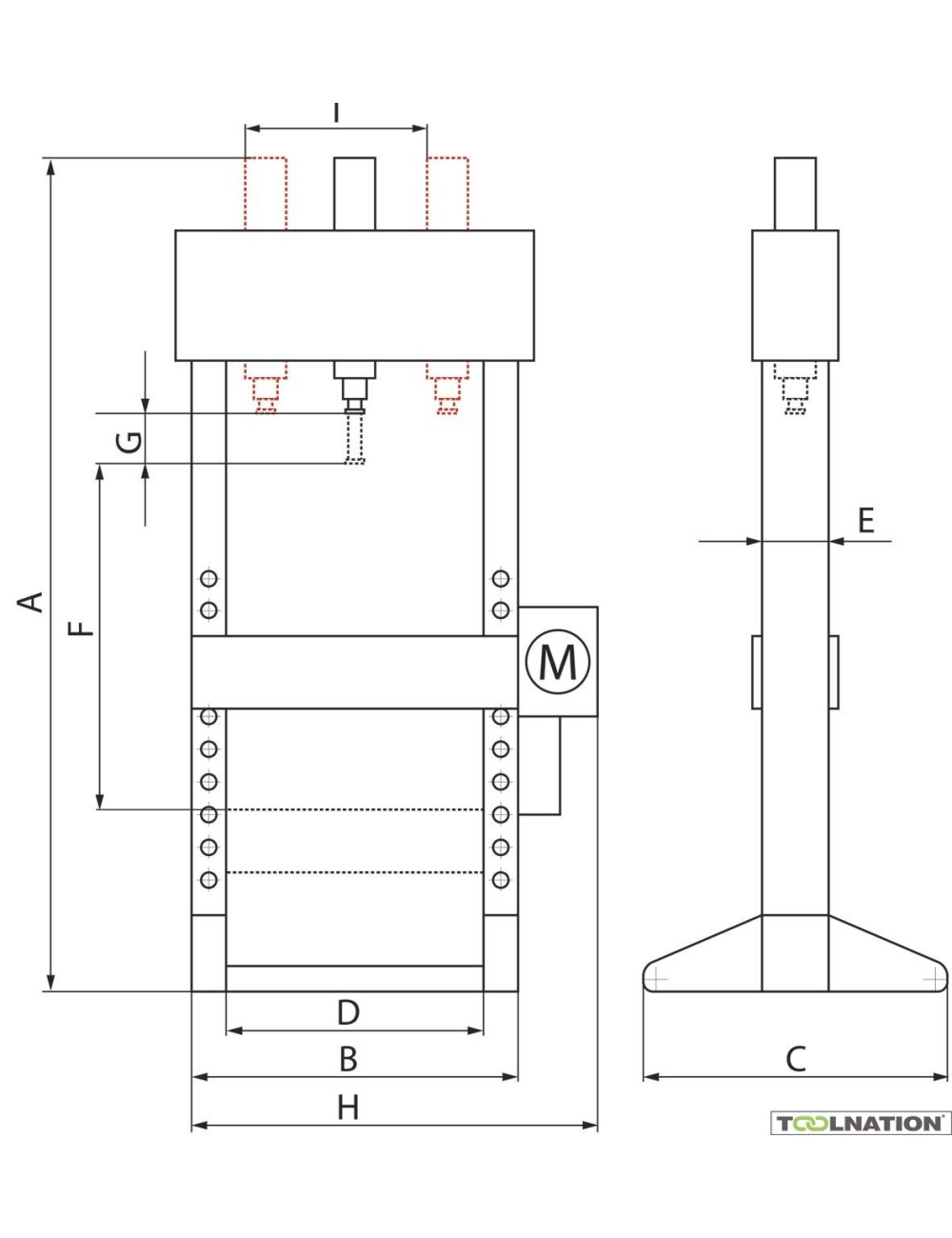 Prensa Hidráulica con Cilindro Móvil CAT83010TS