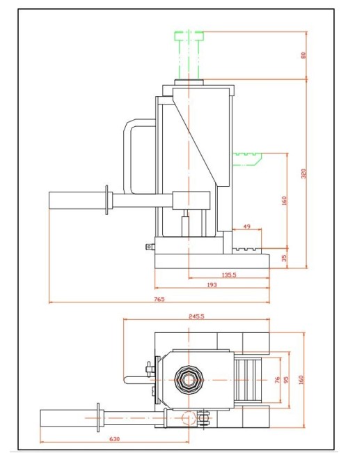 Gato Elevador de Máquinas Manual MH10