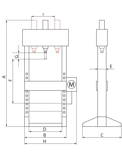 Prensa Hidráulica con Cilindro Fijo CAT520